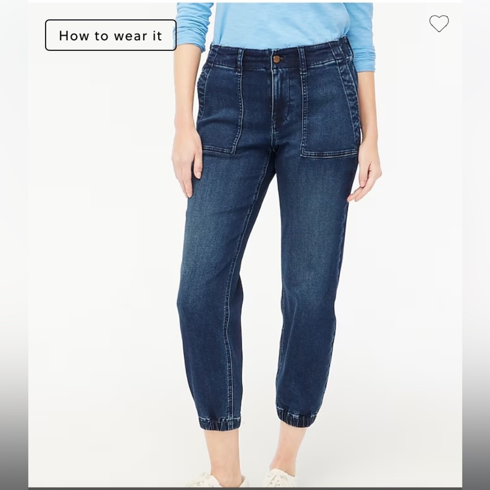 Denim utility jogger pant in signature stretch+